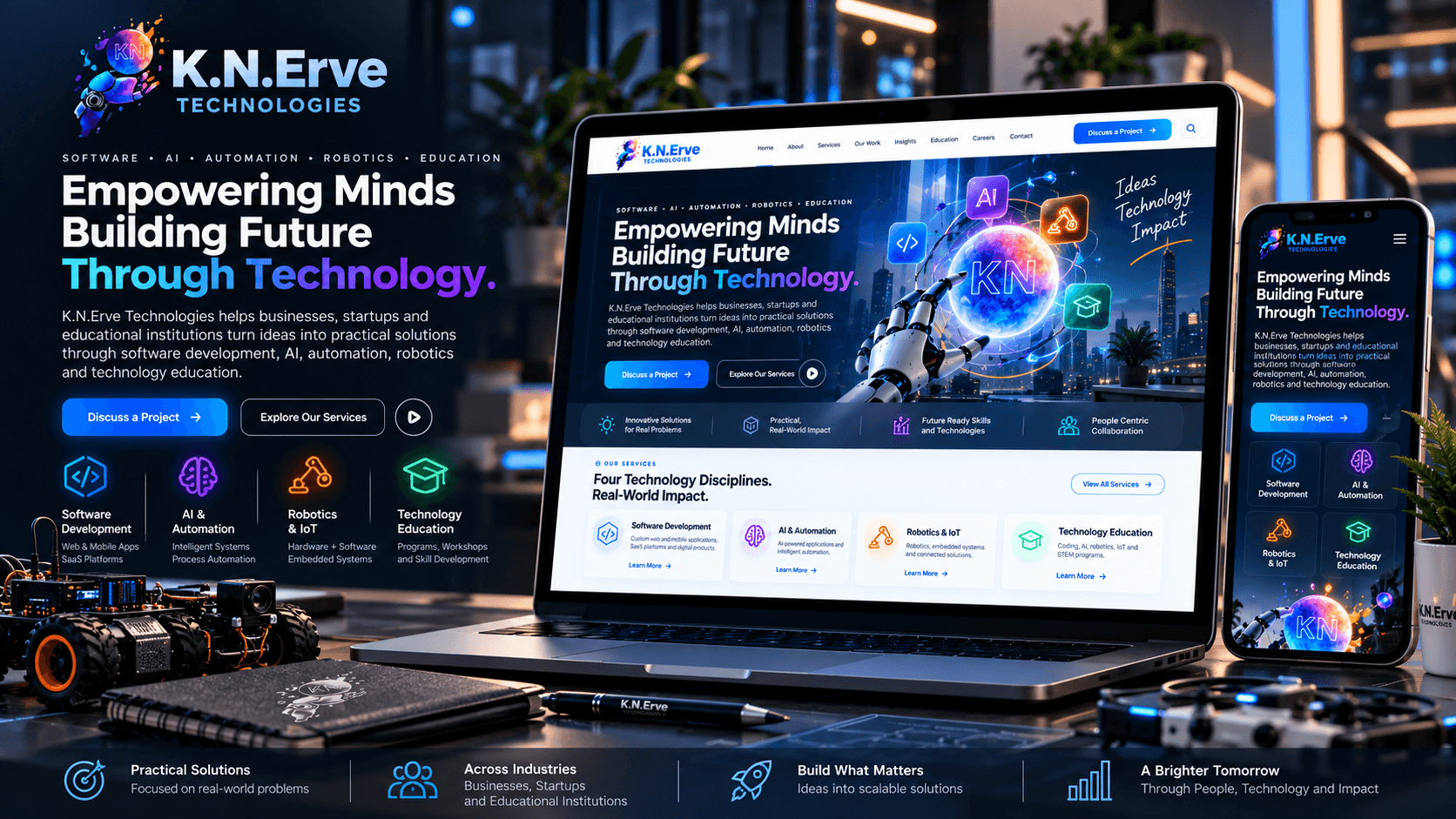 K.N.Erve Technologies - Corporate Website preview