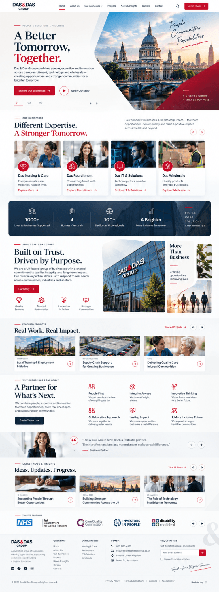 Das and Das Group - Corporate Website & CMS preview